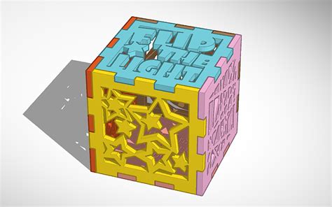 3d Design Flip Box Tinkercad