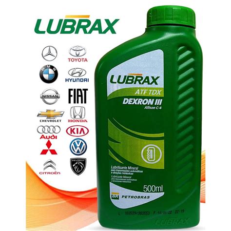 Oleo Atf Tdx Dexron 3 Transmissões Direção 500Ml Lubrax no Shoptime