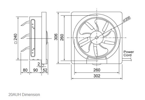 Kdk 20auh 20cm Wall Mount Ventilating Fan Electric Mart