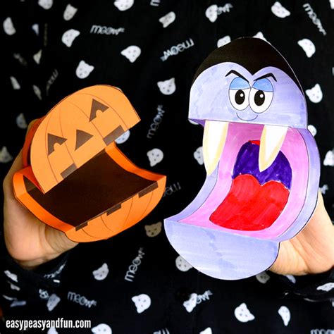 Printable Halloween Puppets - Easy Peasy and Fun