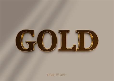 Premium Psd Gold 3d Editable Text Effect