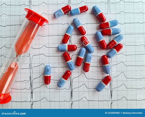 Pill Time On Electrocardiogram Paper Medications For Cardiac Patients