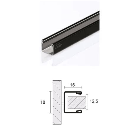 Canal Inox Negro X Mm Acero Inoxidable Energlass