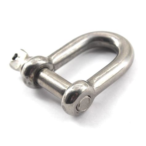 2 Pieces 304 Stainless Steel Screw Pin Anchor Shackle Bow Shape Ring Shackle For Wire Rope