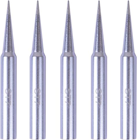 Bleiou 5 Pack Replacement ST7 Soldering Iron Tips For Weller WLC100