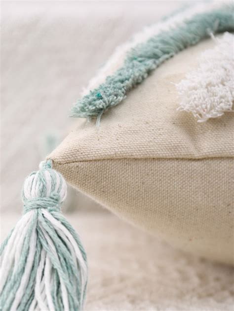 Tufted Tassel Decor Cushion Cover Without Filler Shein Uk