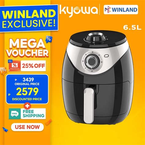 Kyowa By Winland Air Fryer Bake Roast Toast Fry 6 5Liters KW 3816 KW