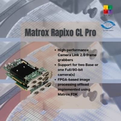 Matrox Imagings Rapixo Cl Pro Jm Vistec System