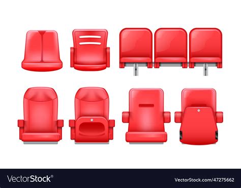 Isolated stadium seats set Royalty Free Vector Image