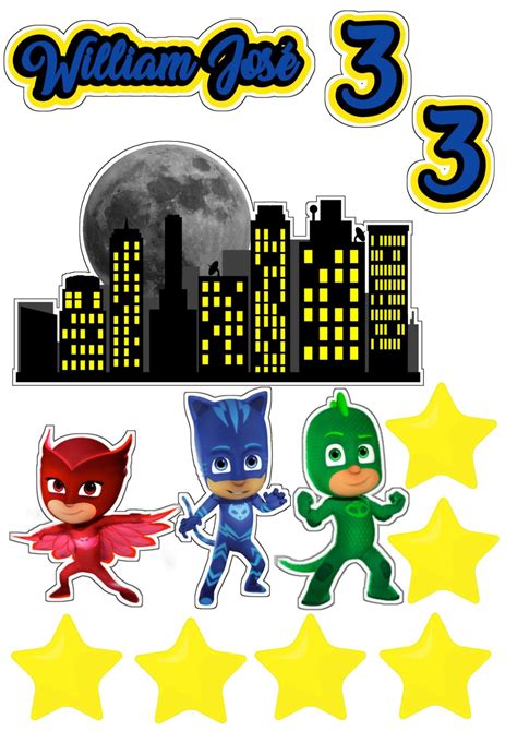 Pj Masks Cake Topper Pj Mask Cupcakes Bolo Pj Masks Spiderman Cake