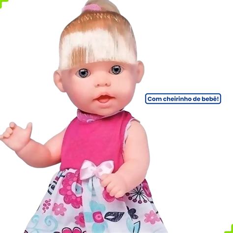 Boneca Nolly Incrível Bebê Fala 60 Frases 31 cm SuperToys Tem Tem