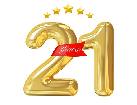 21 Años Aniversario Dorado 11297859 Png