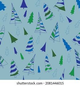 Winter Pattern Made Vector Color Naked Stock Vector Royalty Free