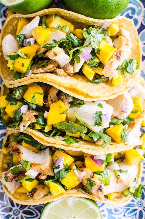 Grilled Fish Tacos With Mango Salsa IFoodReal