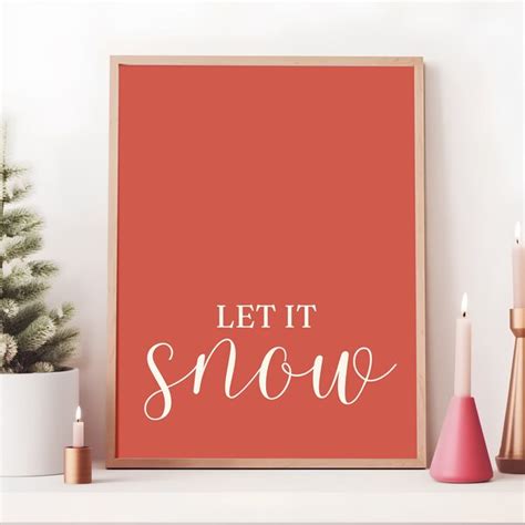 Let It Snow Poster Etsy