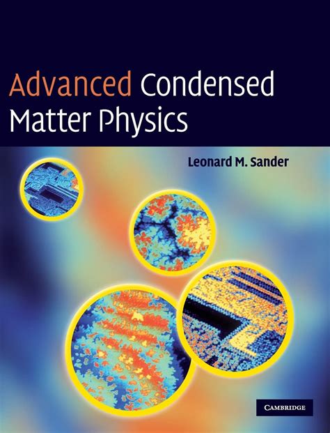 Amazon Advanced Condensed Matter Physics 9780521872904 Sander