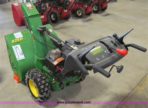 John Deere 828d Self Propelled Walk Behind Snow Blower In Des Moines Ia Item K5576 Sold