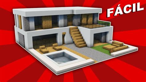 Como Hacer Una Casa Moderna En Minecraft Para Survival Youtube