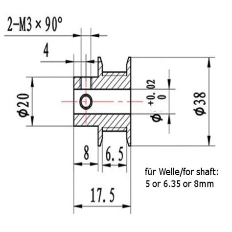 Buy Gt Pulley Teeth Bore For Mm Belt Motedis