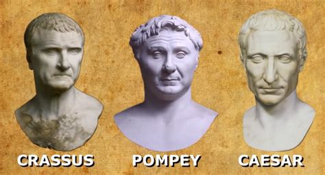 First Triumvirate Marcus Licinius Crassus Pompey The Great And Julius Caesar First