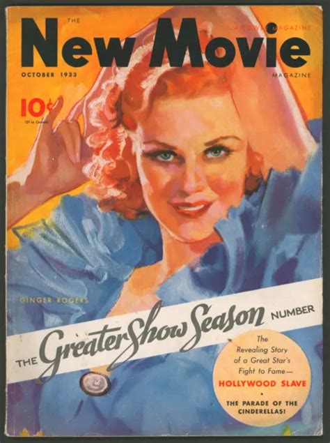 The New Movie Magazine October 1933 Ginger Rogers ~dolores Del Rio ~mickey Mouse £6299