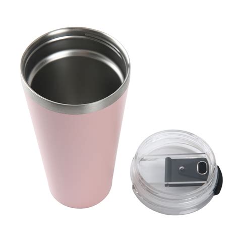 Mainstays 20oz Double Wall Vacuum Sealed Stainless Steel Tumbler Pearl Blush