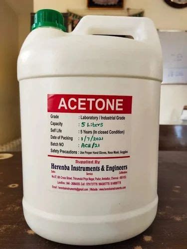 Industrail Solvents 5 Liter Acetone Wholesale Distributor From Mumbai