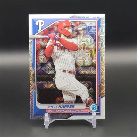 CARTE MOJO BRYCE HARPER 2024 Bowman chrome méga boîte 37 Philadelphie