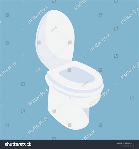 Vector Illustration Toilet Bowl Stock Vector (Royalty Free) 2155975245 ...