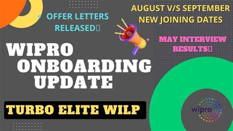 Wipro Onboarding Update Wipro September Joining Elite Onboarding