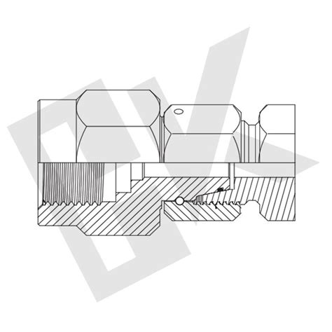 Pressure Gauge Swivel Connector L Type