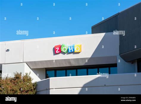 Zoho Sign Logo On Silicon Valley Office Zoho Corporation Is An Indian