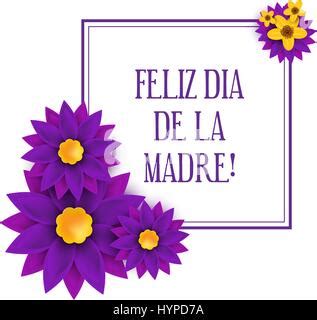 Feliz Dia De La Madre Horizontal Banner Cartoon Hand Drawn Templates