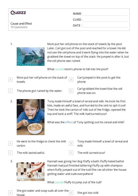 50 Cause And Effect Worksheets For 5th Grade On Quizizz Free And Printable