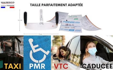 Amazon Fr Porte Carte Pare Brise Handicap Pmr Vtc Taxi Support