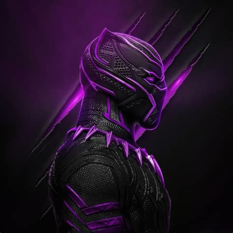 Black Panther Wallpaper 4k Purple Aesthetic Dark Background