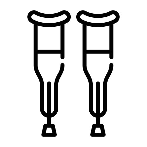 Premium Outline Icon Of Forearm Crutches 12678023 Vector Art At Vecteezy