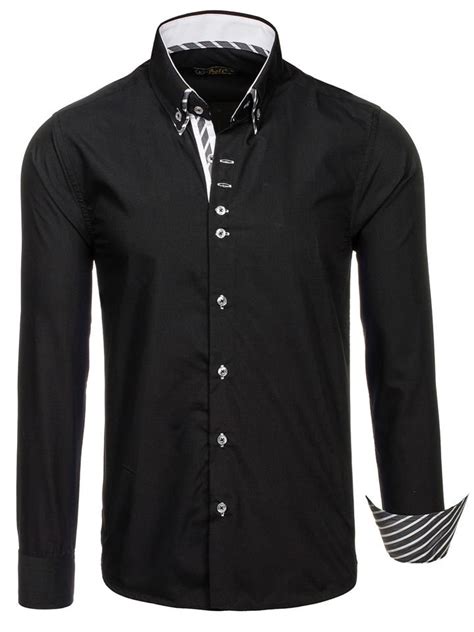 Camisa De Manga Larga Para Hombre Negra Bolf 3762 Negro