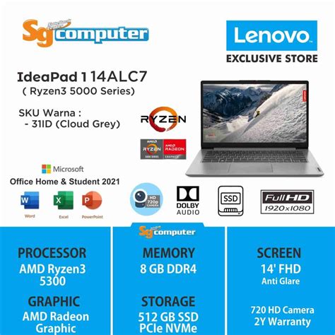 Jual Lenovo Ideapad Ip Id Amd Ryzen Gb Gb Ssd Fhd Win