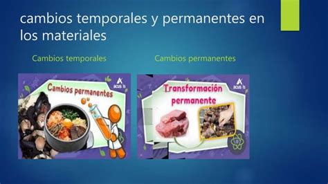 Transformaciones Temporales Y Permanentes En Los Materiales PPT