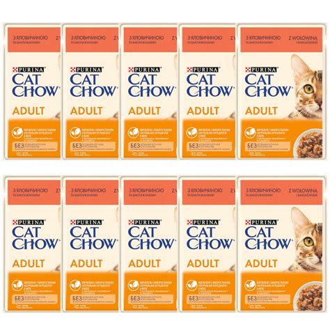 Purina CAT CHOW mokra karma wołowina bakłażan x10 8103910870 Allegro pl