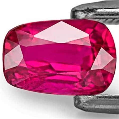 IGI Certified Burma Ruby 1 02 Carats Neon Pinkish Red Cushion