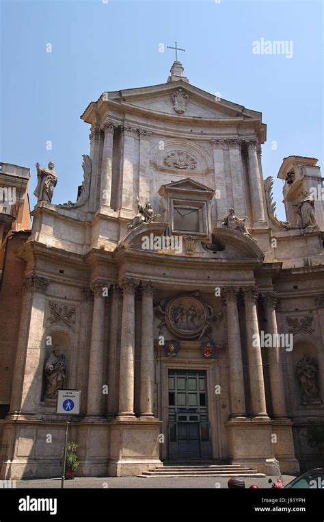 church Rome roma style of construction architecture architectural style Stock Photo - Alamy