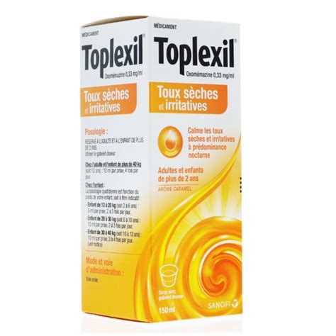 Toplexil sirop toux sèche et irritative Médicament antitussif