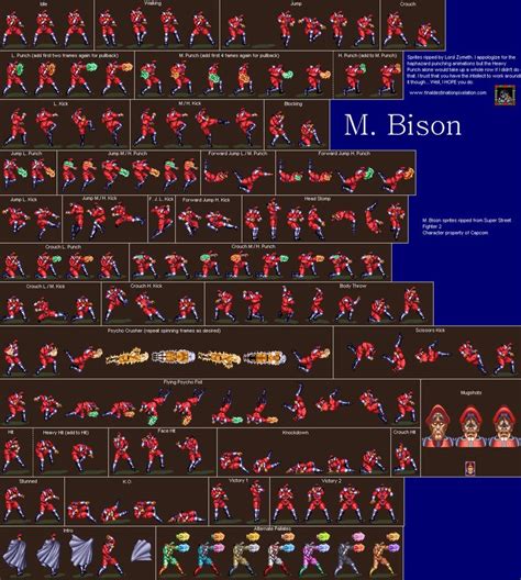 Full Sheet View Super Street Fighter Ii M Bison Super Street