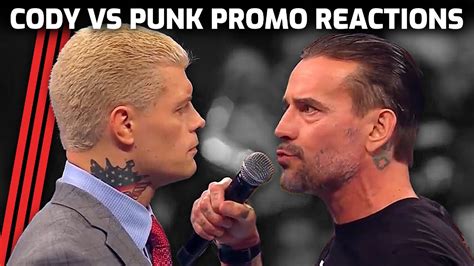 Reactions To Cm Punk And Cody Rhodes Incredible Promo Battle Youtube