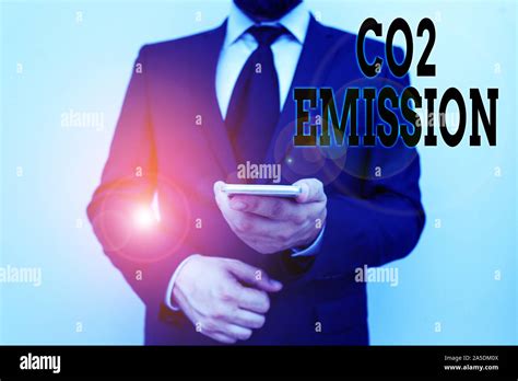 Handwriting Text Co2 Emission Conceptual Photo Releasing Of Greenhouse