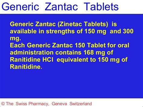 Generic Zantac For Treatment Of Duodenal And Gastric Ulcers