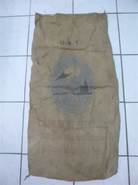 ANCIEN SAC MINES De Potasse D Alsace En Toile De Jute HANSI Vintage