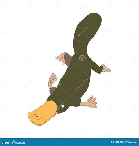 Platypus Icon Isolated On White Background Platypus Black Silhouette